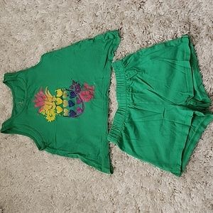 The children's place play set 5/6 green (kms1)